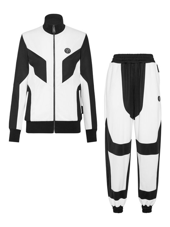 Plein Sport Plein Sport Komplet top i spodnie 3303 Biały Regular Fit