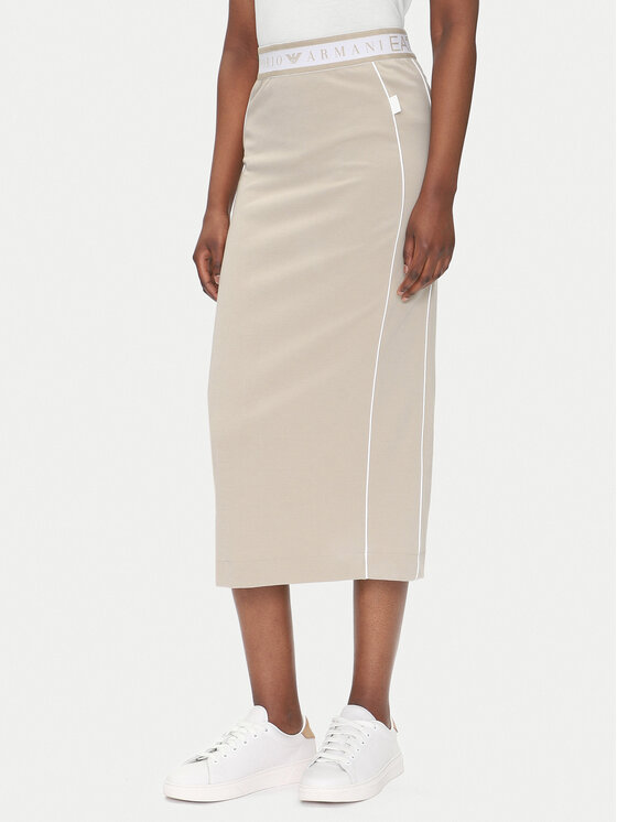 EA7 Emporio Armani EA7 Emporio Armani Midi sukně 7W000279 AF12501 U6155 Béžová Regular Fit