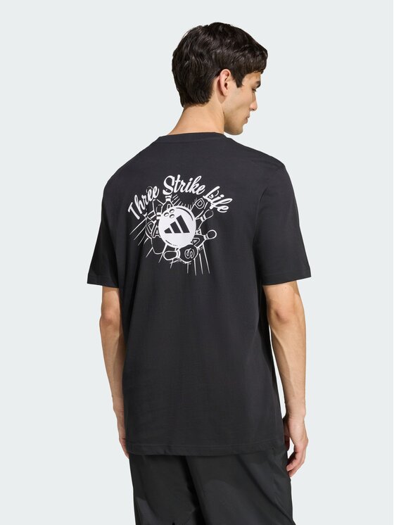 adidas adidas T-Shirt NOVELTY BOWL GRAPHIC Czarny Regular Fit