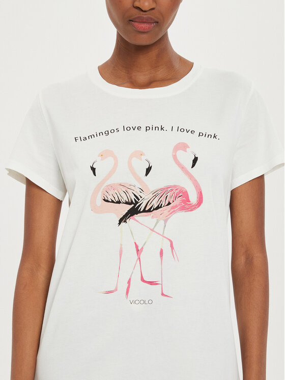 ViCOLO ViCOLO T-Shirt RB0910 Εκρού Regular Fit