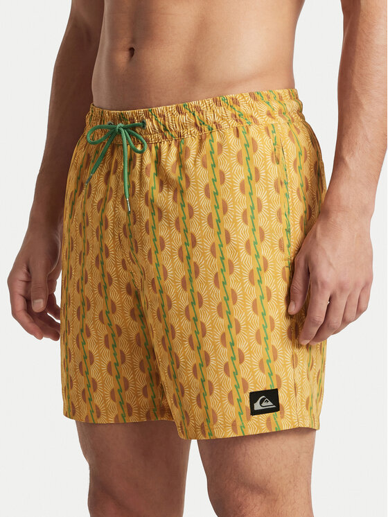Quiksilver Quiksilver Kopalne hlače Stretch Printed Volley 16 EQYJV04217 Rumena Regular Fit