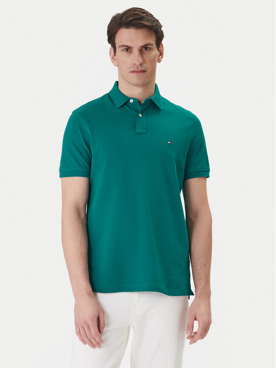 Tommy Hilfiger Tricou polo 1985 MW0MW17770 Verde Regular Fit