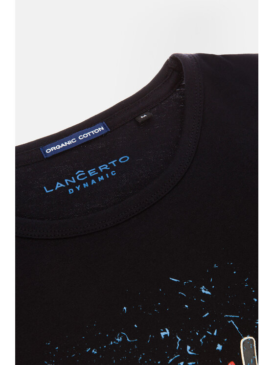 Lancerto Lancerto T-Shirt Reggie TS073221000018 Czarny Regular Fit
