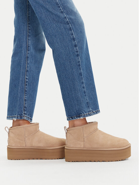 Ugg Cizme de zăpadă Classic Ultra Mini Platform 1135092 Bej