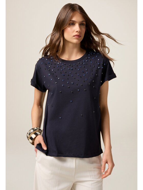 Oltre Oltre T-shirt G00HJ004344N034 Blu Regular Fit