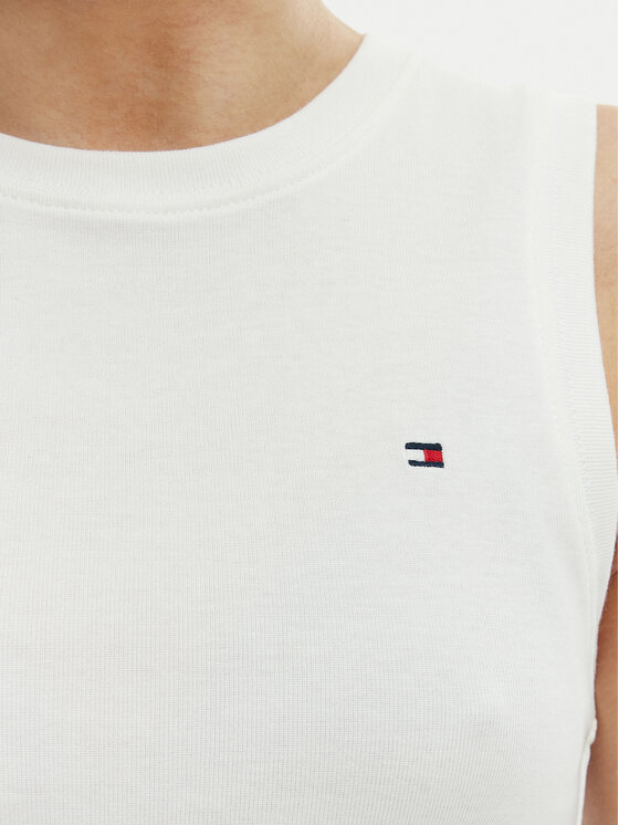 Tommy Hilfiger Tommy Hilfiger Topiņš WW0WW47806 Écru Slim Fit