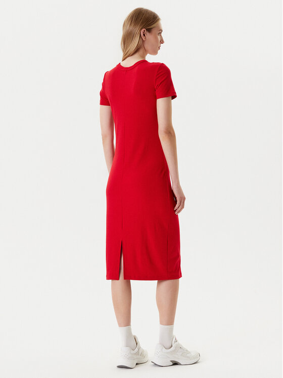 Tommy Jeans Tommy Jeans Rochie de zi DW0DW19721 Roșu Slim Fit