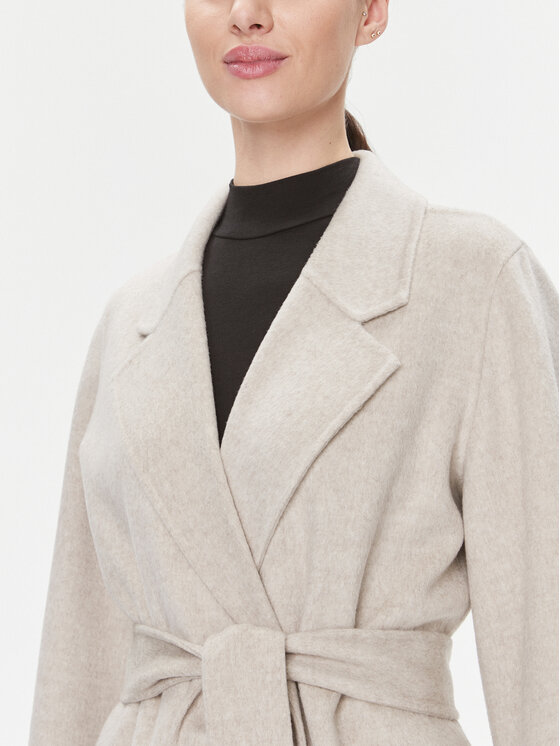 IVY OAK IVY OAK Płaszcz wełniany Celia IO1123F1046 Beżowy Loose Fit