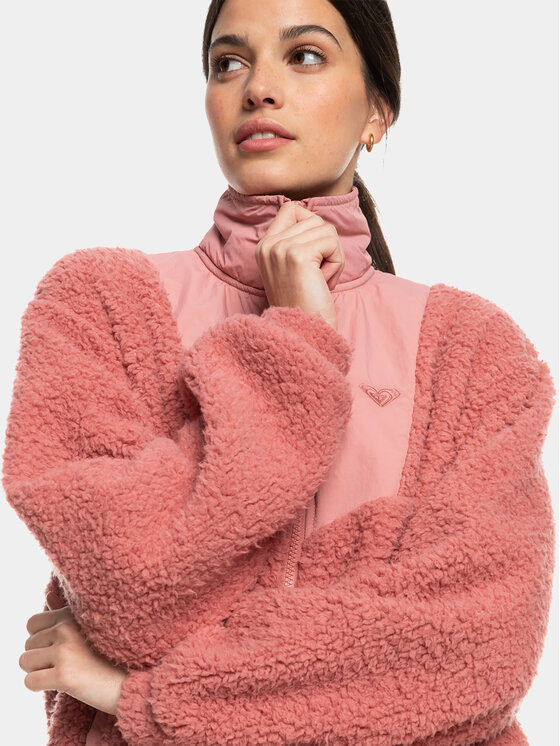 Roxy Roxy Fliso džemperis Sherpa Jacket Plfl ERJPF03155 Rožinė Regular Fit