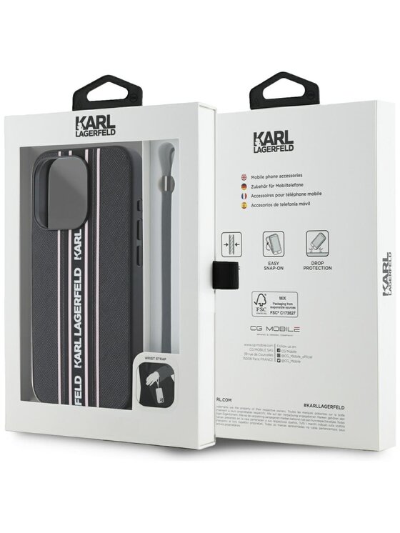 KARL LAGERFELD KARL LAGERFELD Etui na telefon iPhone 15 Pro Max Czarny