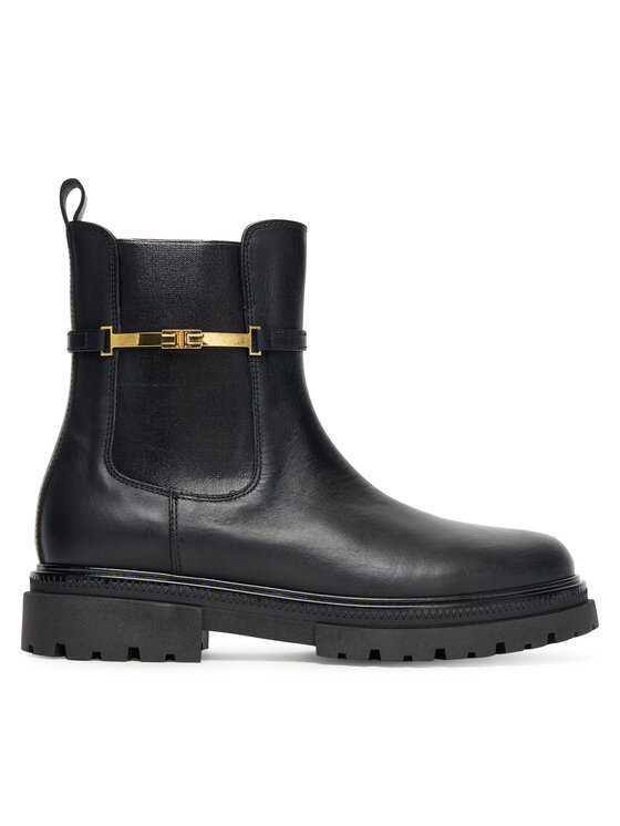 Elisabetta Franchi Botki Chelsea Bot F4A5-E0441-1251 D Czarny
