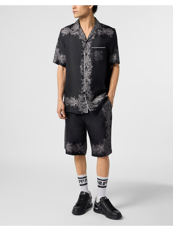 PHILIPP PLEIN PHILIPP PLEIN Szorty materiałowe 31218 Czarny Regular Fit