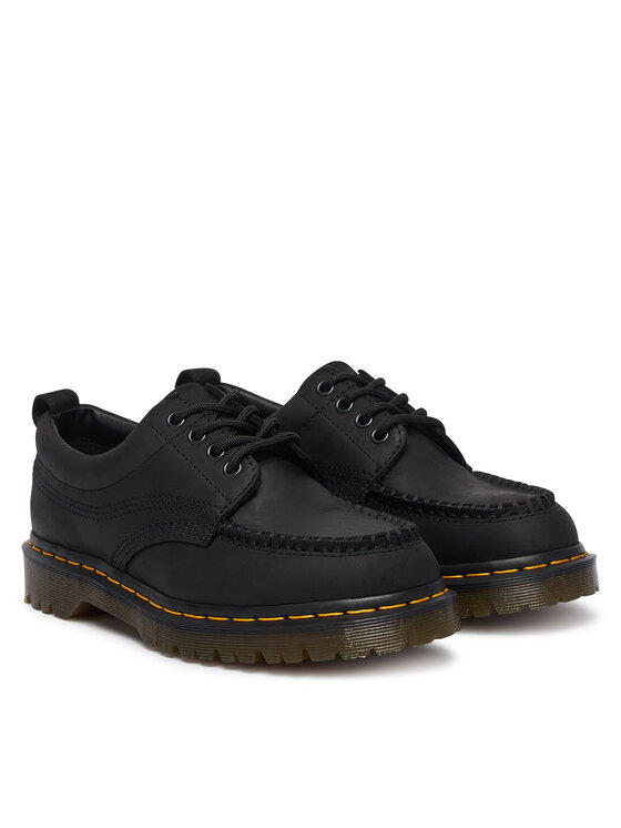 Dr. Martens Dr. Martens Półbuty Lowell 4 Eye Crazy Horse Leather Moc DM43679001 Czarny