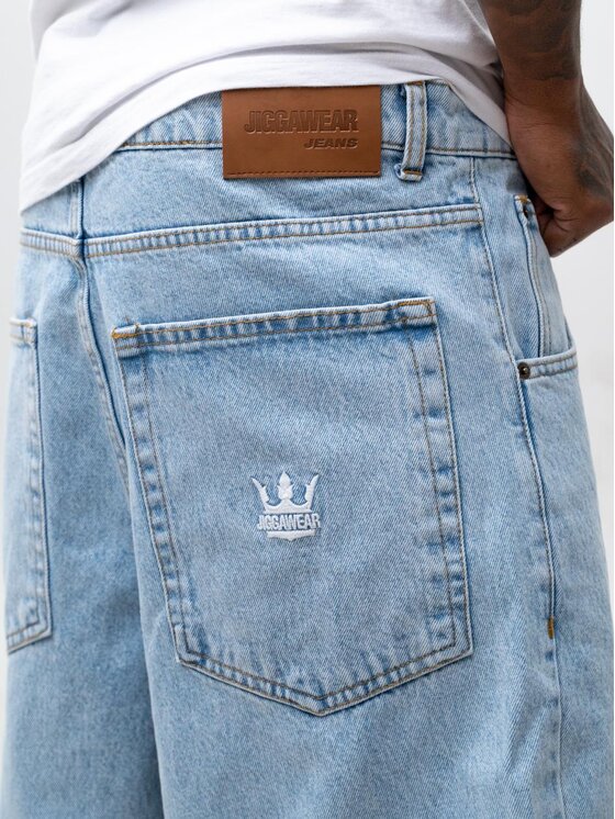Jigga Wear Jigga Wear Jeansy Szerokie luźne streetwear 129224 Niebieski Baggy Fit