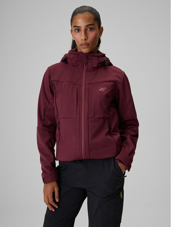 4F 4F Kurtka outdoor TACTICAL LINE Bordowy Regular Fit