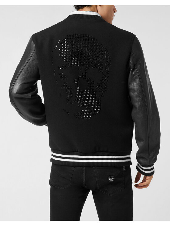 PHILIPP PLEIN PHILIPP PLEIN Kurtka bomber 25607 Czarny Regular Fit