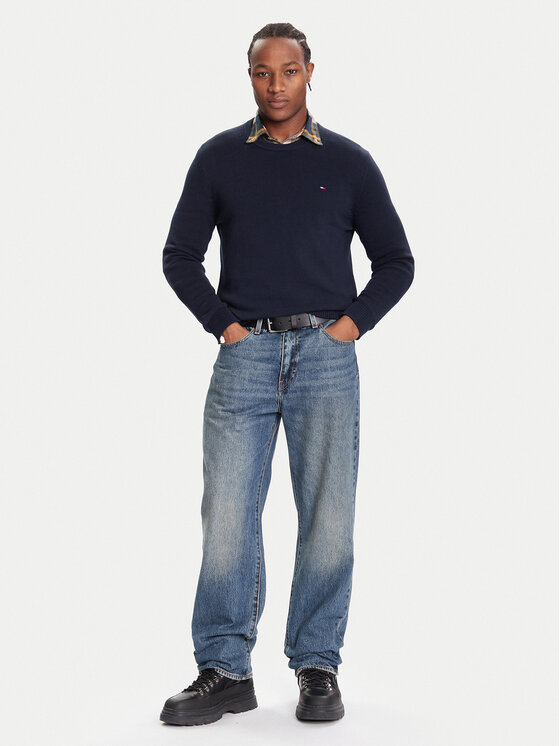 Tommy Jeans Tommy Jeans Sweter DM0DM21787 Granatowy Regular Fit