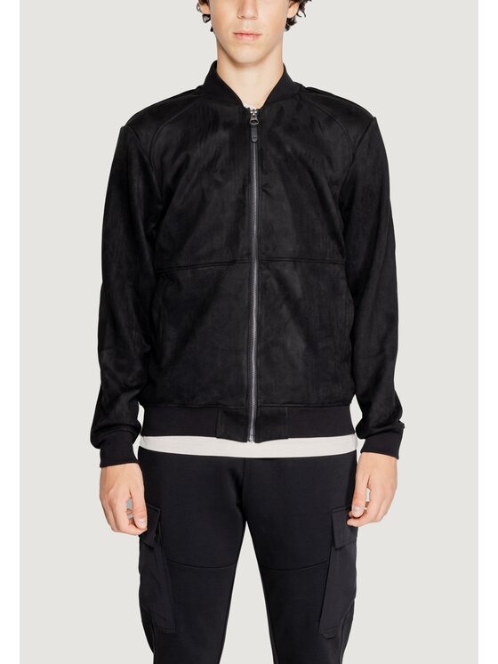 Antony Morato Antony Morato Giacca di pelle STRETCH FAUX SUEDE Nero Stretch Fit