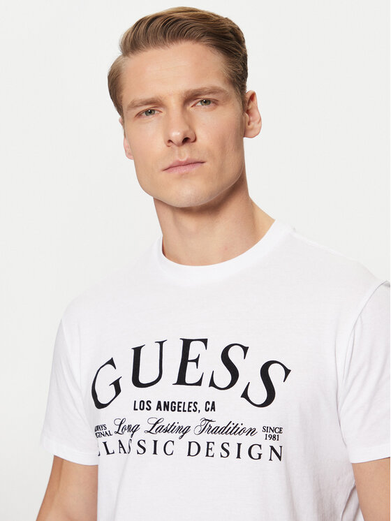 Guess Guess T-Shirt M5RI43 K9RM1 Λευκό Regular Fit