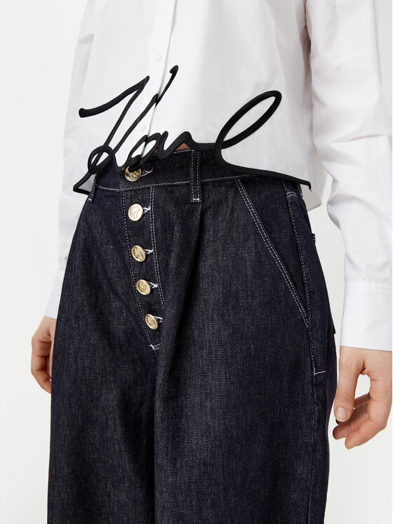 KARL LAGERFELD KARL LAGERFELD Риза A1W11002 Бял Regular Fit