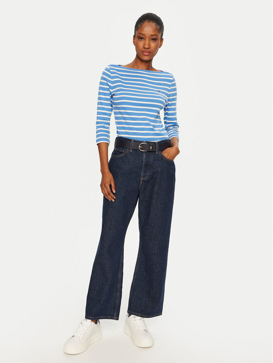 Tommy Hilfiger Tommy Hilfiger Majica New Cody WW0WW40589 Plava Slim Fit