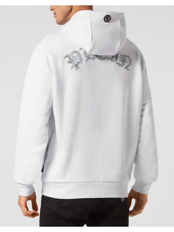 PHILIPP PLEIN PHILIPP PLEIN Bluza 7419 Biały Regular Fit
