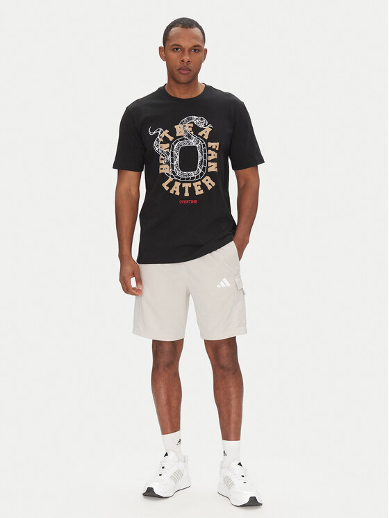 adidas adidas Marškinėliai Overtime Spring Graphic JM0291 Juoda Regular Fit