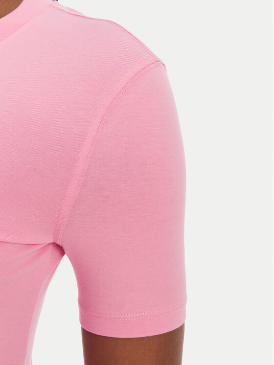 Versace Jeans Couture Versace Jeans Couture Marškinėliai 80HAHE01 CJ02E Rožinė Slim Fit