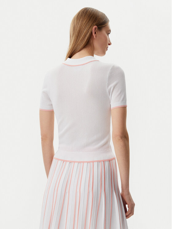Guess Guess Тениска с яка и копчета V5GP00Z3D60 Бял Slim Fit