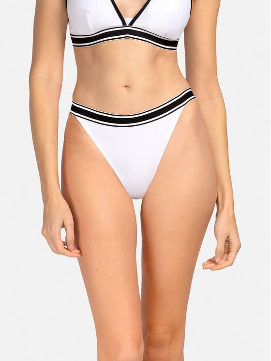 Miss Lou Miss Lou Bikini pezzo sotto D-AW1-B Bianco