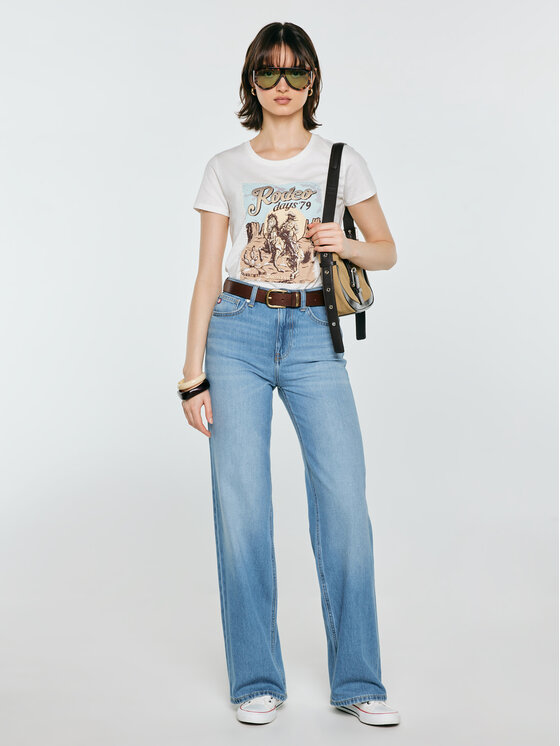 BIG STAR BIG STAR T-Shirt ERELLSA Biały Basic Fit