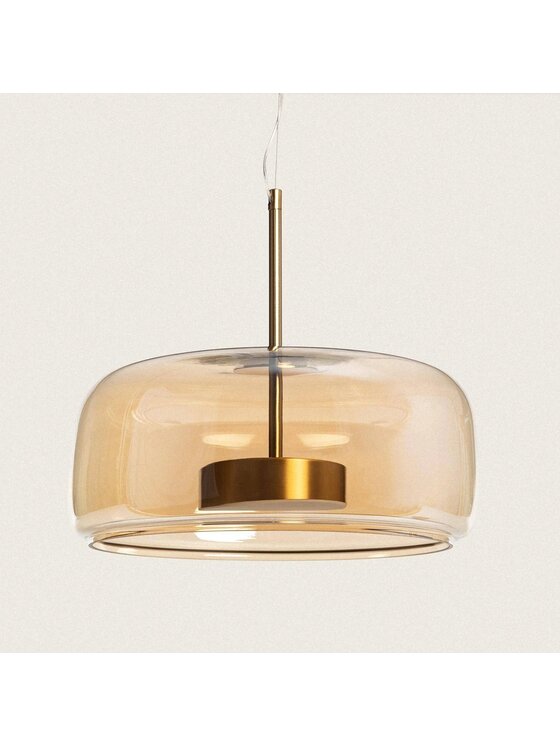 MIAhome MIAhome Lampa Wisząca LED 7W Metal i Szkło Aba Pomarańczowy jasny