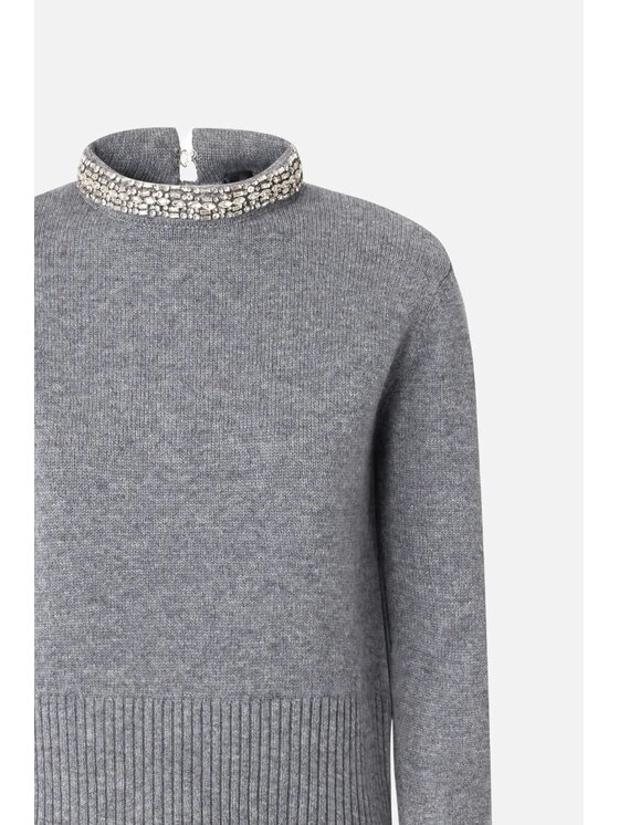 PINKO PINKO Sweter Berlino Pull Szary Regular Fit