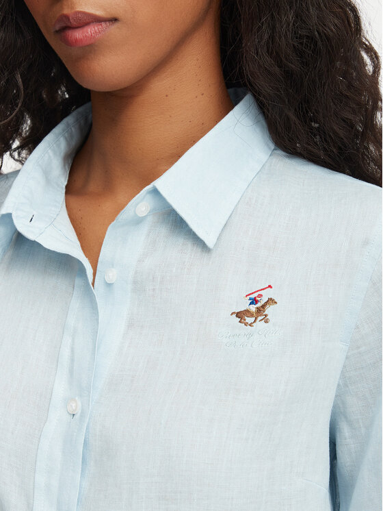 Beverly Hills Polo Club Beverly Hills Polo Club Koszula P-SS26W-SH0004 Niebieski jasny Regular Fit