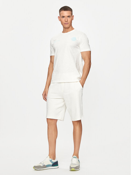 United Colors Of Benetton United Colors Of Benetton Tričko 3F98U1092 Écru Regular Fit
