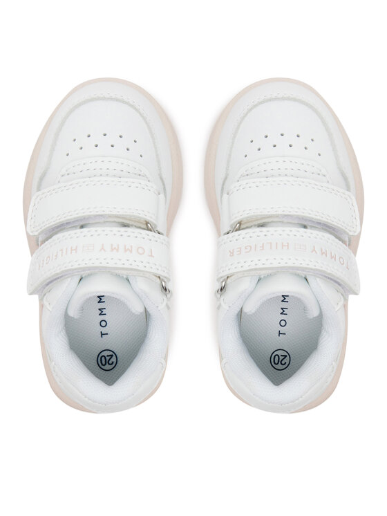 Tommy Hilfiger Tommy Hilfiger Sneakersy Flag Low Cut Velcro Sneaker T1A9-33730-1439 M Biały