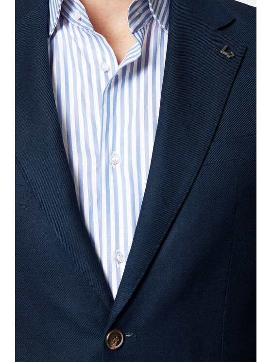 Lancerto Lancerto Marynarka Rochelle MA131223000007 Granatowy Slim Fit