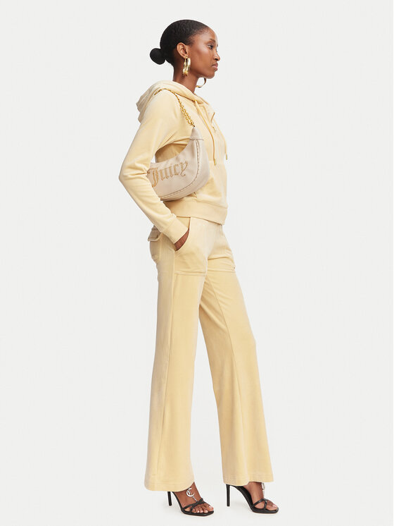 Juicy Couture Juicy Couture Džemperis ar kapuci Robertson JCAP176G Dzeltens Slim Fit