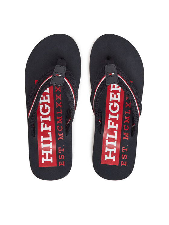 Tommy Hilfiger Žabky Corporate Hilfiger Beach FM0FM05436 Tmavomodrá