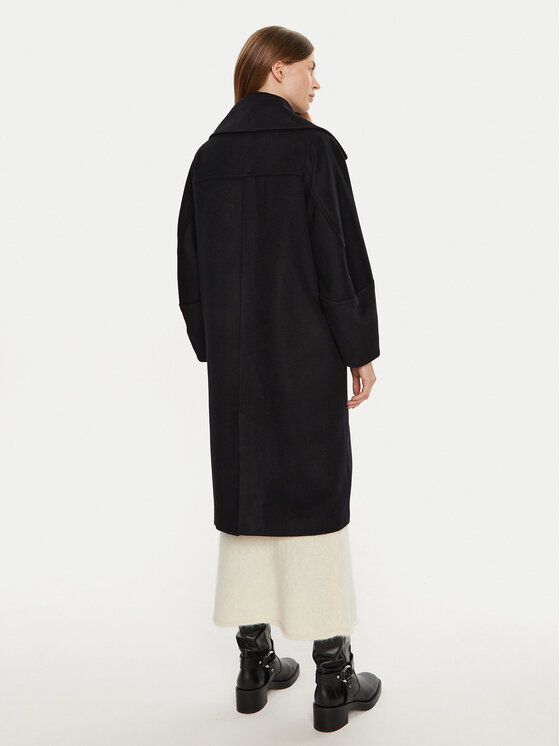 Munthe Munthe Wollmantel Telly 243153324340 Dunkelblau Loose Fit