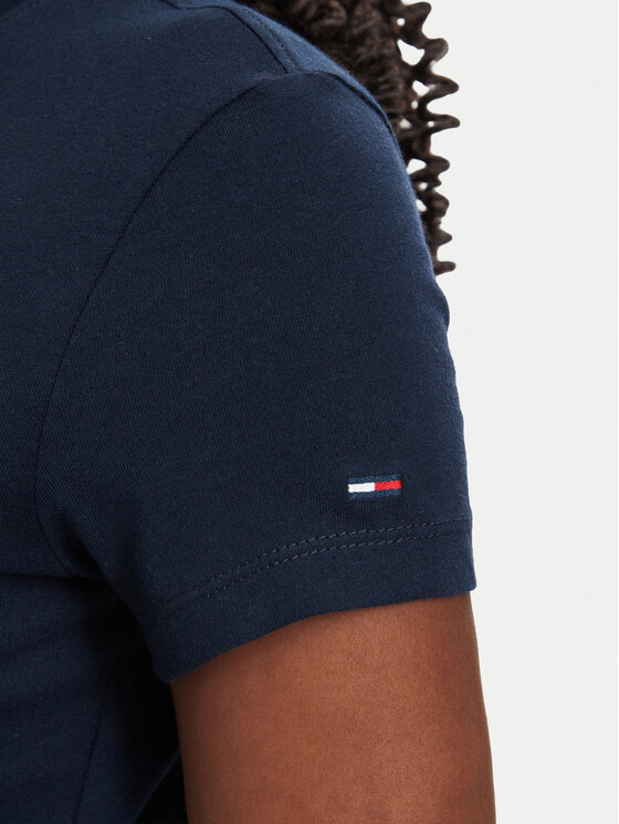 Tommy Jeans Tommy Jeans Tričko Ess Logo DW0DW23479 Tmavomodrá Slim Fit