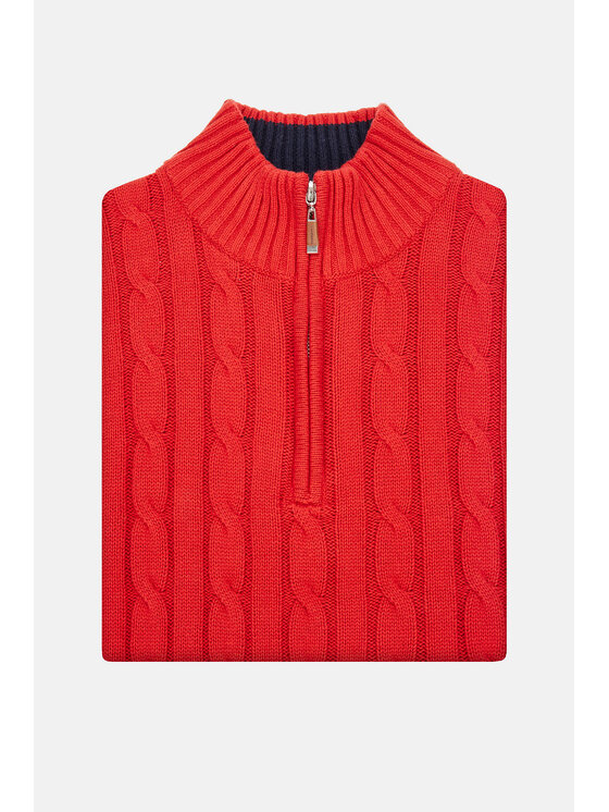 Lancerto Lancerto Sweter Ronald SW073223000087 Czerwony Regular Fit