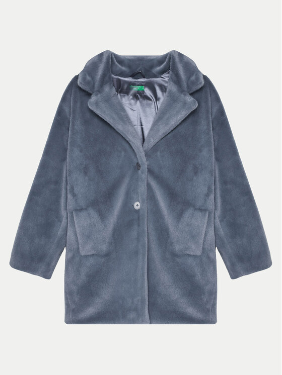 United Colors Of Benetton Pelliccia 2ZWKCN05S Grigio Relaxed Fit Modivo