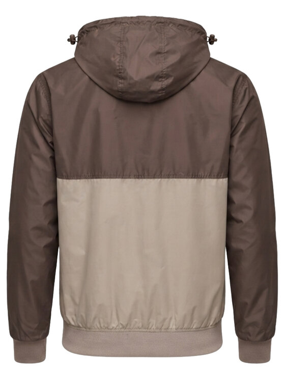 Ombre Ombre Kurtka przejściowa C588 Brązowy Regular Fit