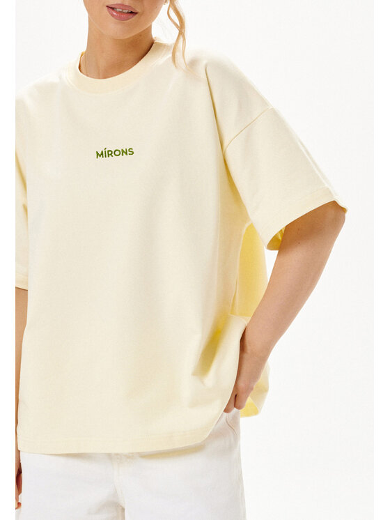 Mirons Mirons T-Shirt Print Beżowy Regular Fit