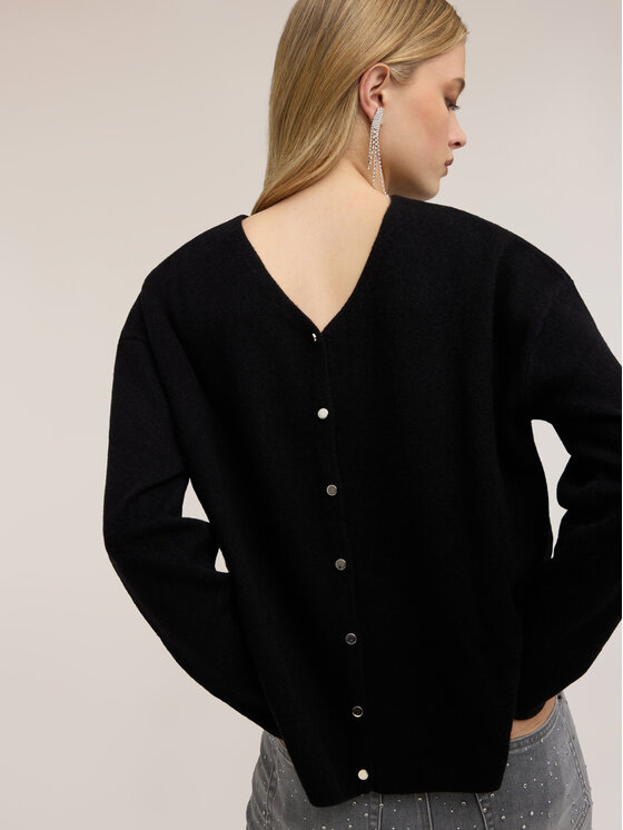 Motivi Motivi Maglione M344E002403N033 Nero Regular Fit