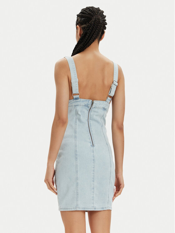 Guess Guess Sukienka jeansowa Aida W4GK63 D4LT0 Błękitny Bodycon Fit