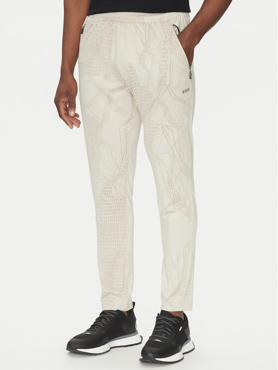 BOSS Pantaloni da tuta Hicon Desert Active 50537761 Beige Slim Fit, taglia : S