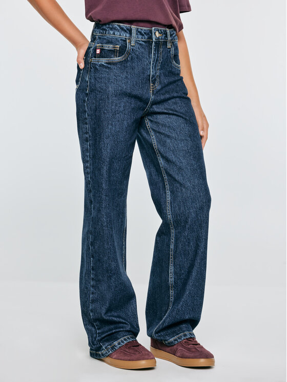 BIG STAR BIG STAR Jeansy NATALIE Granatowy Wide Fit