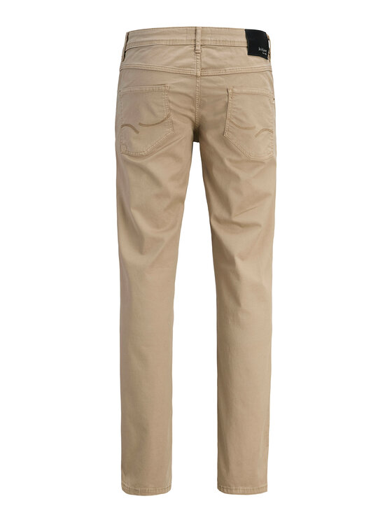 Jack & Jones Jack & Jones Kalhoty z materiálu Clark Finn 12293328 Béžová Regular Fit